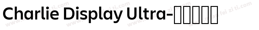 Charlie Display Ultra字体转换